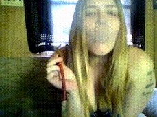 Smoke blowning gif