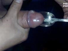 Spoon cumshot gif