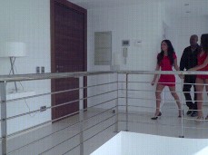 Anissa Kate ans Aleza Tomas leading  stud upstairs gif