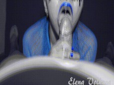 Blue lipstick hot cumshot gif