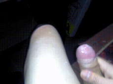 Cum on my leg gif