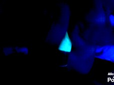 Condom Titfucking at night gif