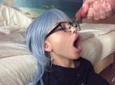 #freya stein #blue hair #facial gif