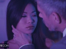 Older Man choking Asian gif