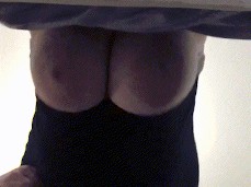 Underboob View Below Huge Natural Tits 3 gif