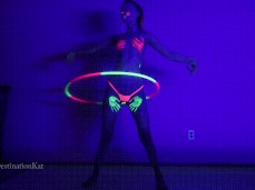 DestinationKat Dances Under Blacklight gif