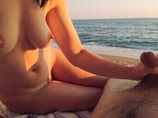 beach handjob gif