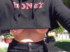 cycling underboob gif