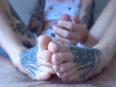 sweet toes handjob gif