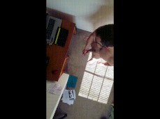 Man masturbating at computer gif