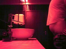 Blowjob in the club bathroom gif