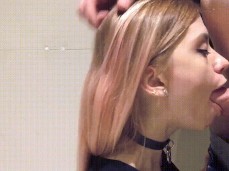 Deepthroat in dressing room gif