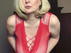 Annabel’s Red Fishnet Dress 2 gif