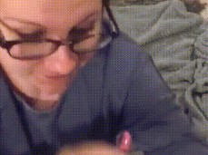 cute face handjob gif