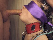 Face Fuck purple blindfold gif