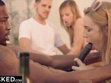 Kendra Sunderland sucks off  stud while husband and friend watch gif