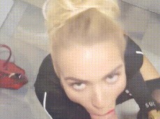 POV  blowjob BLONDE toilet BLOWJOB  handjob TIKTOK pov give head gif