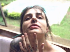 Sexy Brazilian playing with cum gif