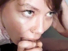 The cum stare gif