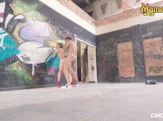 Fucking Standing in Red High Heels gif