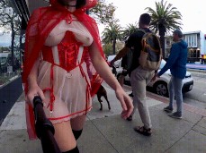 Sheer Halloween in Public gif