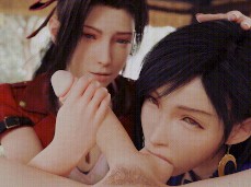 Tifa and Aerith bj gif