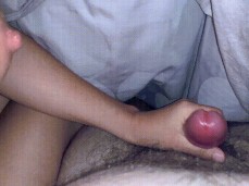 Jerk off husband to cum. Handjob gif