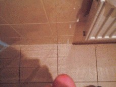 Cumshot on wall gif