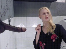 Glory hole giant black cock gif