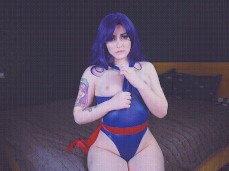 Psylocke teases tits gif