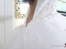 Putting on dress gif