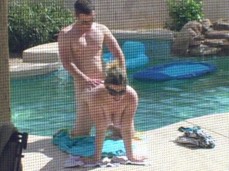 Nicole Paradise fucked on edge of pool gif