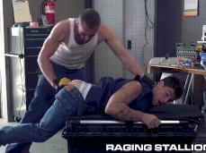 hot mechanic Myles Landon slaps Aspen's ass 0135 gif