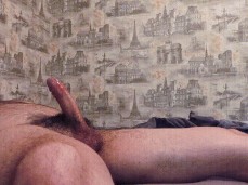 Beefy Italian shwoing off his rock hard, uncut cock 0103-1 8 gif