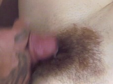 cum on hairy pussy gif