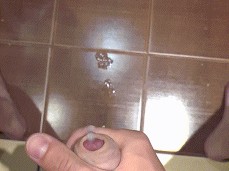 CloseUp masturbation in the bathroom with Explosive Orgasm and HUGE CUM POV gif