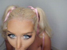 Amanda Toy - doll deepthroath facial POV gif