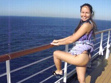 Upskirt on the cruise gif