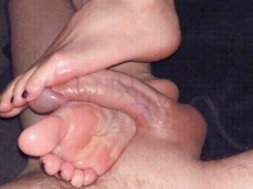 Closeup footjob gif