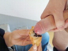 food cum pastry gif