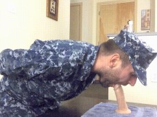 Cuffed navy recrute cutieboy90 is made to suck 0036-1 9 gif