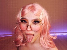 Pink Ahegao Cumface Cutie gif