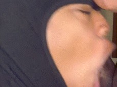 Sloppy ebony deepthroat gif