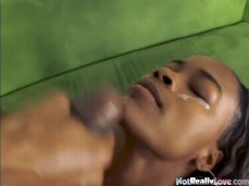 Hot ebony takes facial (vk.com/lovehentaisnoogens) gif