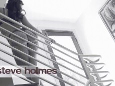 Phoenix Marie b&w stairway tease in thong gif