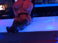 Stripper doing what she does best, off comes her thong gif