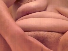 chubby rubbing her clit gif