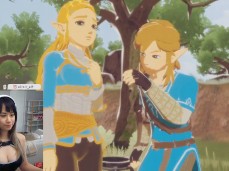 Naughty Link peeking at a kitty🤭🥵 gif