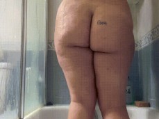 My curvy ass in the shower gif