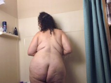 My curvy ass in the shower gif